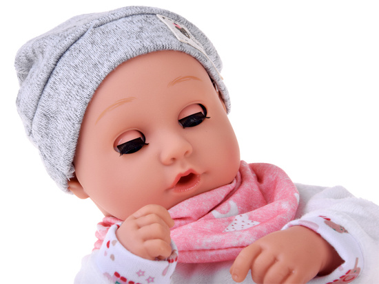 BOBAS doll 32cm with moving eyes + feeding accessories ZA5833