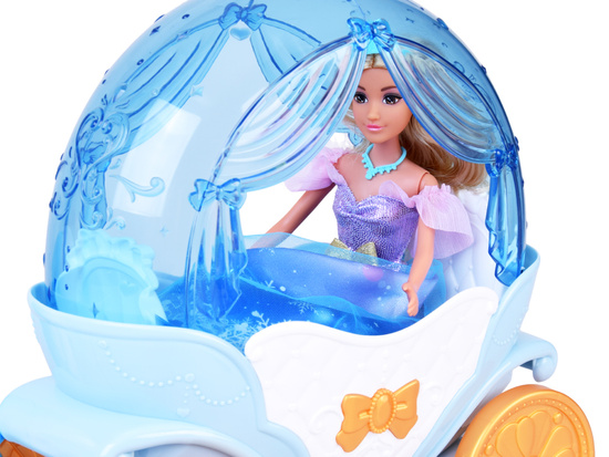 Fairytale princess doll in a ball gown + royal carriage horse ZA5705