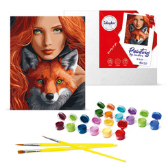 Paint by numbers kit on canvas Fiery fox40x50 AP0044