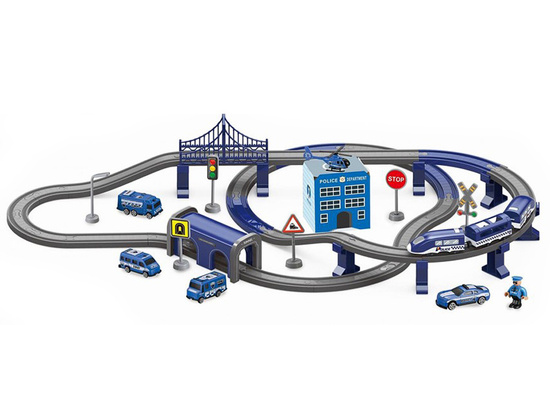 Large electric train track POLICE 92 pieces ZA4436