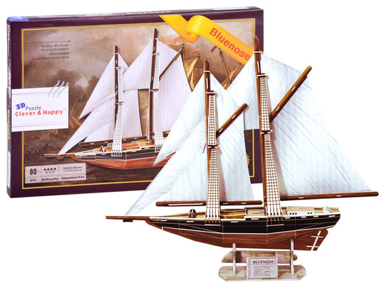 3D Puzzle ship sailing ship BLUENOSE 80 ele ZA2906