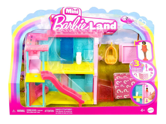 Mattel Mini BarbieLand Dollhouse + Doll and Pet + Accessories ZA6039 B