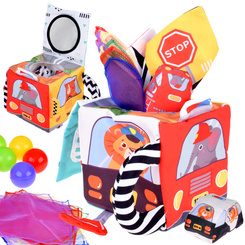Soft Sensory Cube Vehicles Cars Road Signs Scarves Balls ZA5587