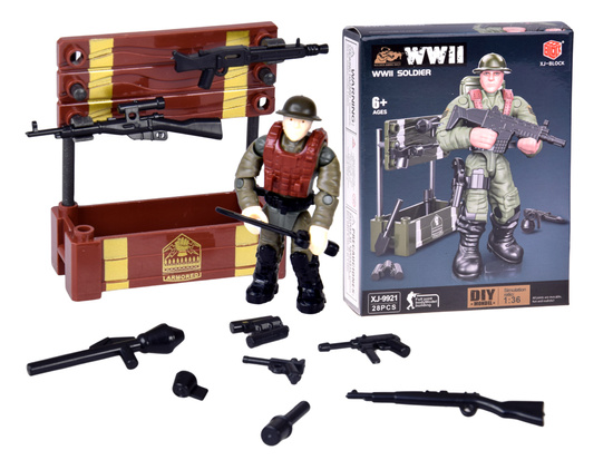 WWII soldier figures, model to assemble, 28 pieces, ZA5723