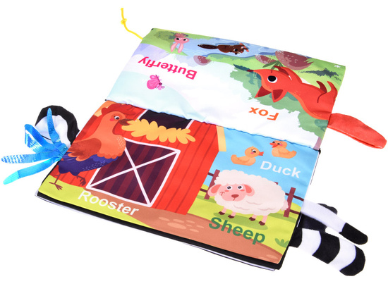 Foldable sensory toy with mirror + contrast book ZA5829