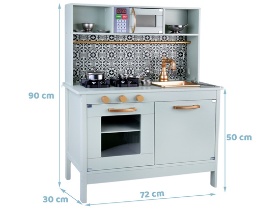 Beautiful Mint wooden kitchen for children ZA4128