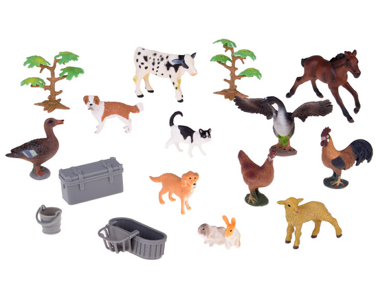 Farm animals from the farm set of 17 figures horse cow hen ZA5349