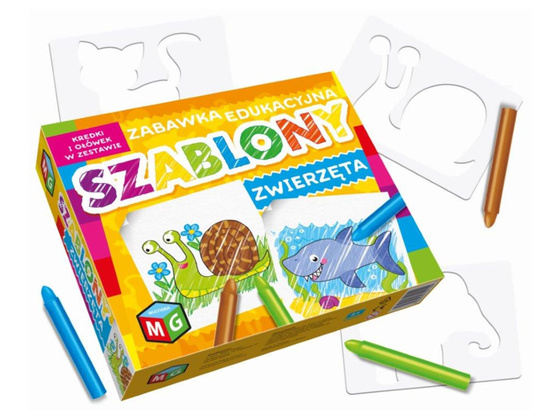 Multigra Zestaw Szablony Zwierzęta + kredki KS0560