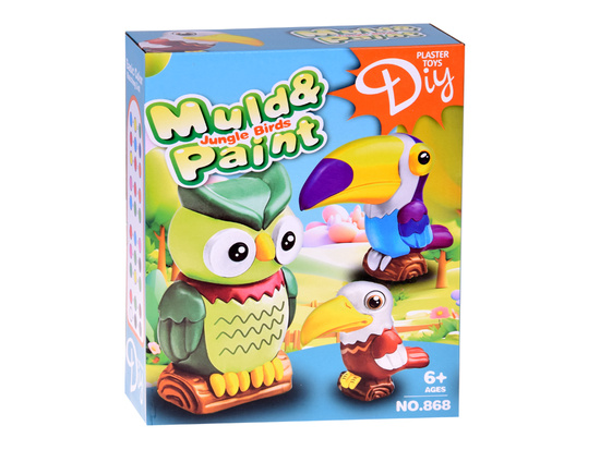 Creative DIY Set – Mould and Paint Colorful Jungle Birds ZA5756