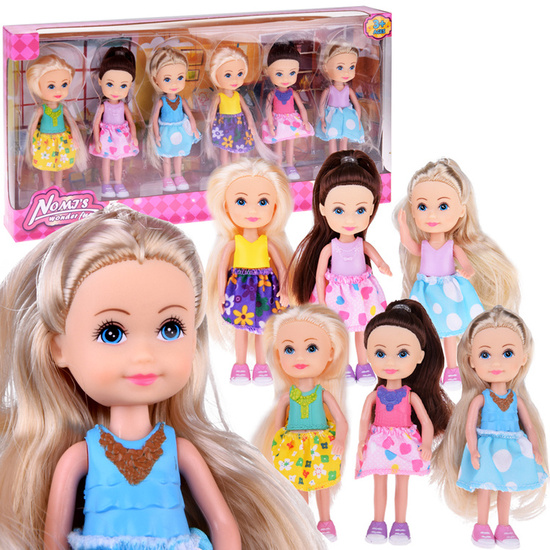 Adorable mini dolls to play with. Doll 12 cm, 6 pcs. ZA4755