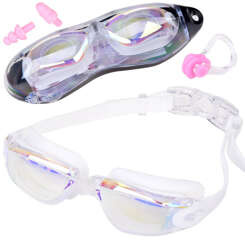 SET UV ANTI-FOG swimming goggles + ear and nose plugs SP0792 BI