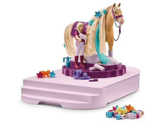 Schleich rotating horse grooming station Sofia horse figurine akc ZA6003
