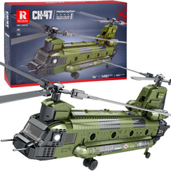 Reobrix Licensed Building Blocks CH-47 Chinook Helicopter 1458 pcs ZA5802