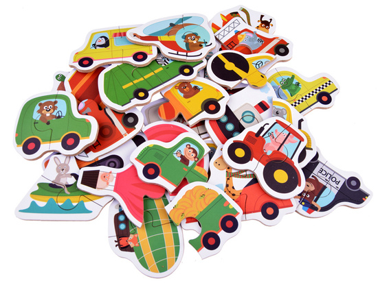 Puzzle jigsaw 23 pieces Vehicles Cars construction machines ZA4750
