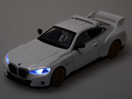 Metal Sports Car BMW 3.0 CSL 1:34 with Sound and Light Effects ZA5948