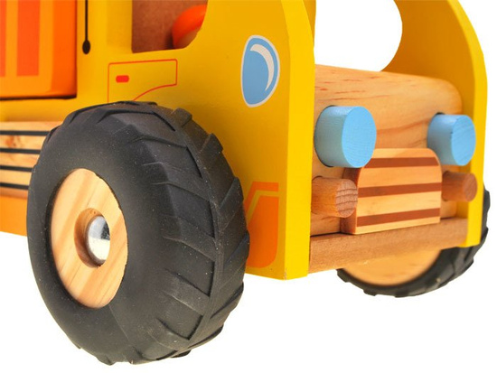 Wooden Car Dump Truck Garbage Truck with Movable Trailer for Children ZA1810