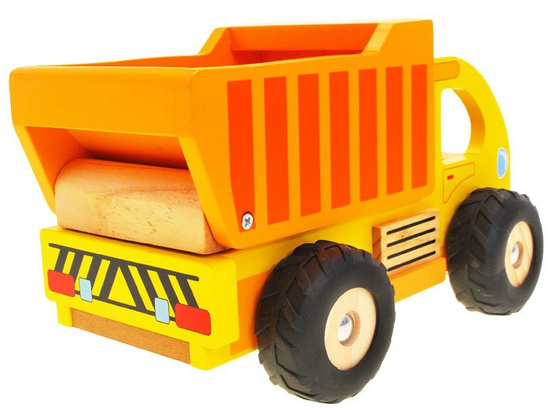 Wooden Car Dump Truck Garbage Truck with Movable Trailer for Children ZA1810