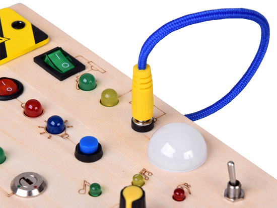 Wooden Montessori Manipulative Board - Electric LEDs ZA5944