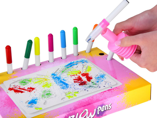 AIRBRUSH Creative Art Set - Painting Pump, Markers and Stencils ZA5710
