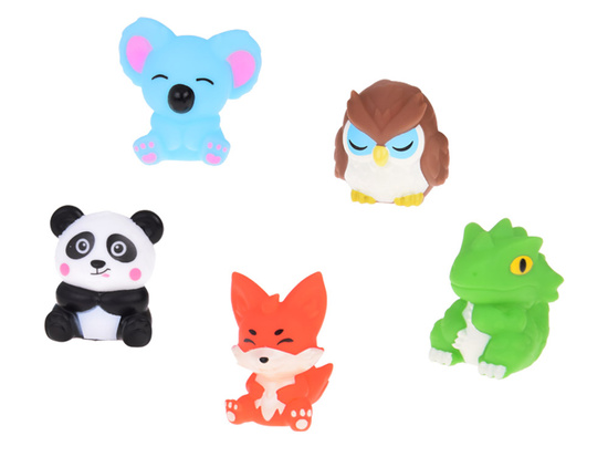 Rubber finger puppets ZOO animals - set of 5 ZA5601 figures