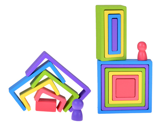Wooden Montessori puzzle - pieces of different shapes ZA5859