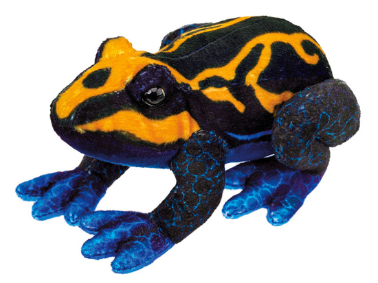 Plush toy Frog orange and black 13cm colorful frog 14120