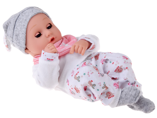 BOBAS doll 32cm with moving eyes + feeding accessories ZA5833