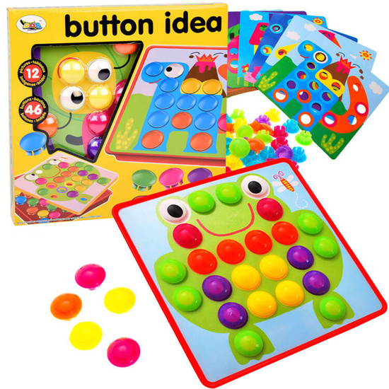 Creative Montessori mosaic button puzzle - pin pictures ZA1706