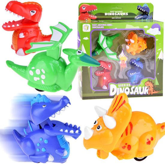 A set of riding dinosaurs, 4 pcs, drive ZA4735