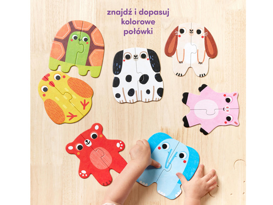 CzuCzu Moje pierwsze puzzle Zwierzątka 7 układanek 15m+ ZA6092 