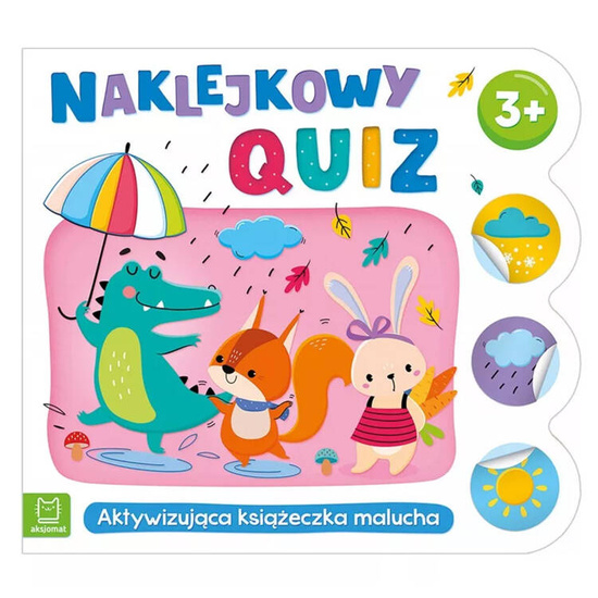 Aksjomat Aktywizująca książeczka z Naklejkami dla dzieci Naklejkowy quiz 3+ KS0949