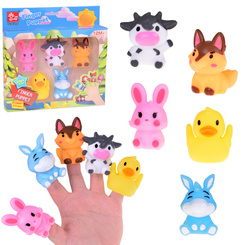 Rubber finger puppets FARM animals - set of 5 ZA5600 figures