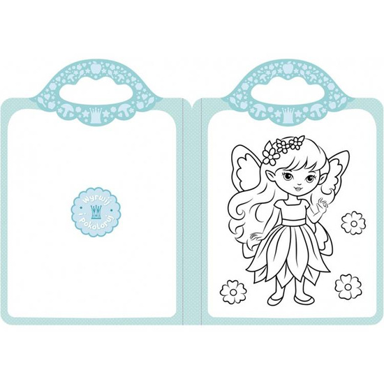 Aksjomat Bajkowe postacie. Malowanka z naklejkami + kredka