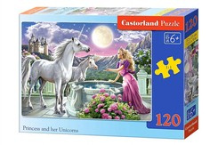 Puzzle 120 el. Princess and her Unicorns