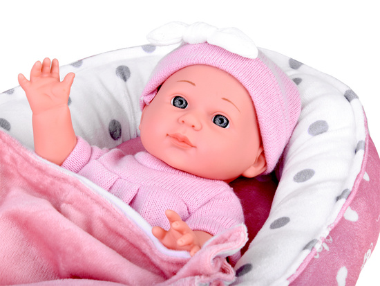Baby Doll with Crib in Pink Outfit Newborn ZA5855