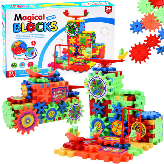 Spatial construction blocks WAFFLES 81 pieces for small children ZA2951