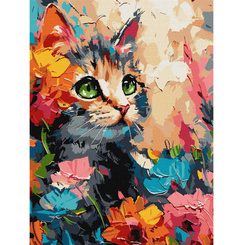 Paint by number kit 30x40cm KHO6598 Fluffy cat AP0094