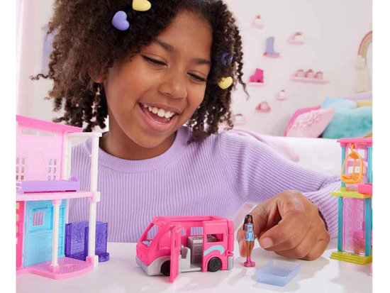 Mattel Mini Barbie Land Tourist Doll + Camper Van ZA6038 C