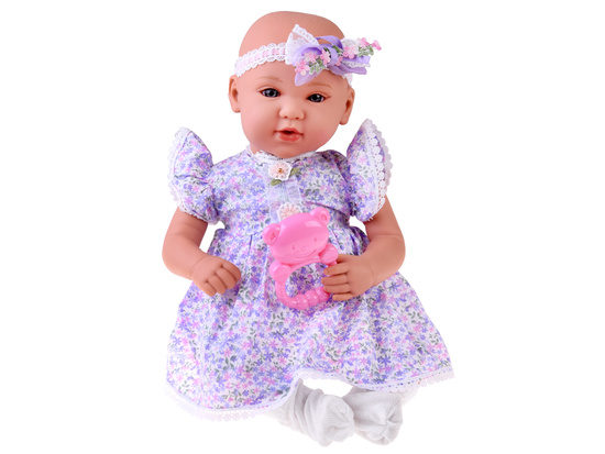Interactive BOBAS doll 46cm - in a lilac dress + accessories ZA5834