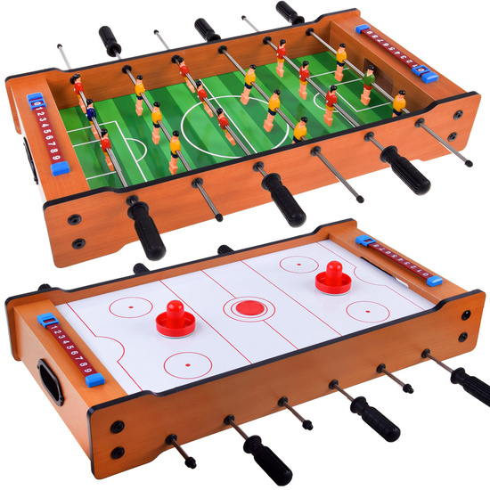2-in-1 table football and air hockey game GR0600