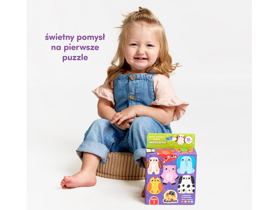 CzuCzu Moje pierwsze puzzle Zwierzątka 7 układanek 15m+ ZA6092 