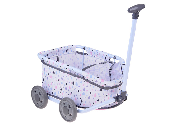 Doll and Teddy Stroller with Handle – Adorable Pull-Along Wagon ZA5919