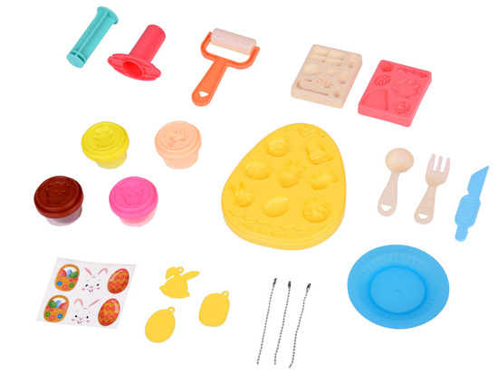 Pastel Set EASTER Plasticine + molds + stickers ZA5506