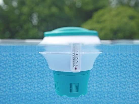 Bestway Chemical Dispenser with Built-in Thermometer Pool Float 58701