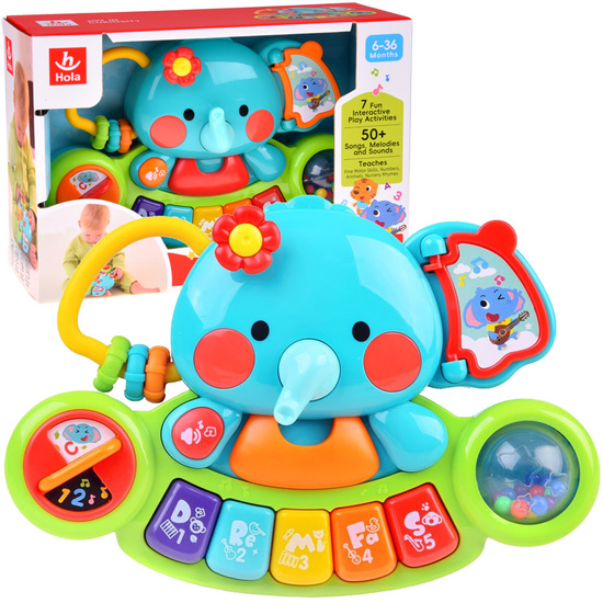 Musical piano elephant colorful toy ZA3008