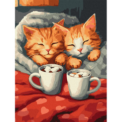 Painting by numbers kit 30x40cm KHO6588 Cats in love AP0093
