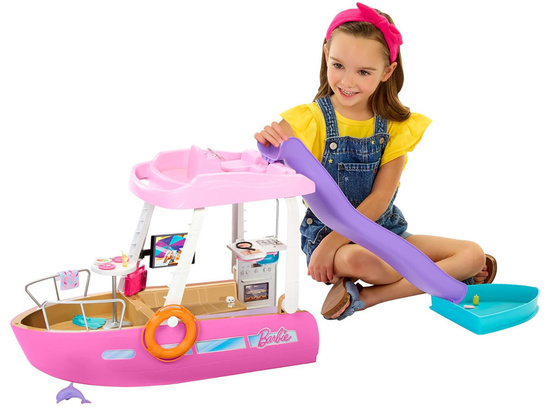 Mattel Barbie Motorboat for dolls with INTERIOR TRANSFORMATION + accessories ZA6042
