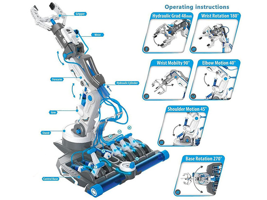Educational kit - DIY ROBOT 3in1 Hydraulic arm 220 pcs ZA4199