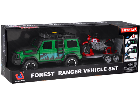 Off-road vehicle with trailer + MOTOR Light and sound ZA5913