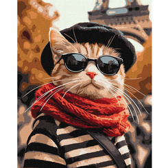 Painting by numbers 40x50 cm KHO6705 Fluffy in Paris AP0115